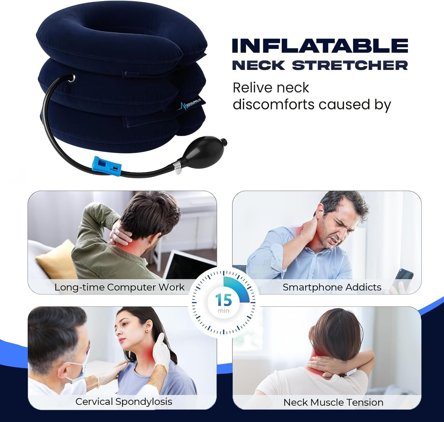 Air Relief Neck Stretcher– Blue
