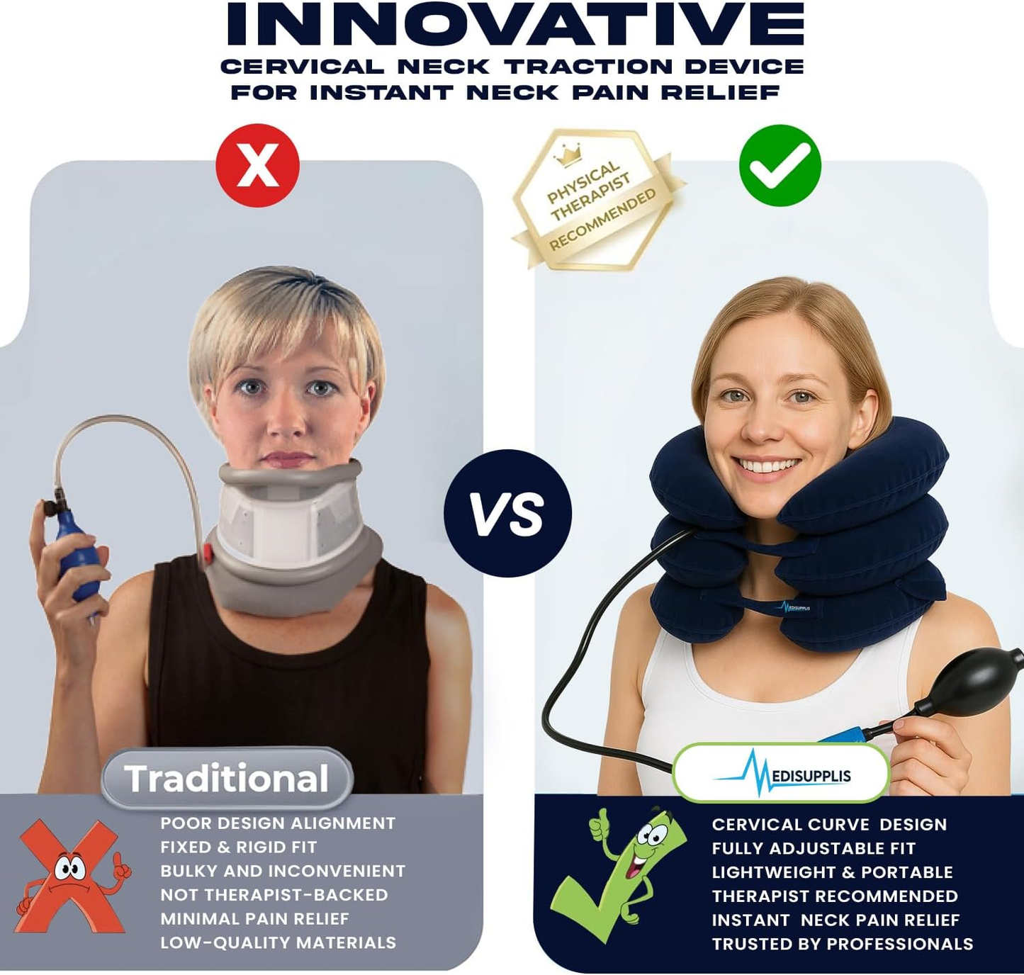 Air Relief Neck Stretcher– Blue