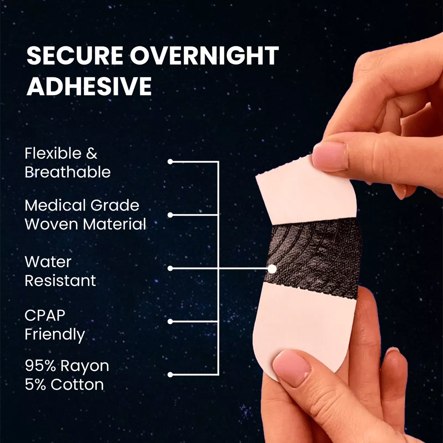 Medisupplis Anti-Snoring Mouth Tape for Sleeping (30 pcs)