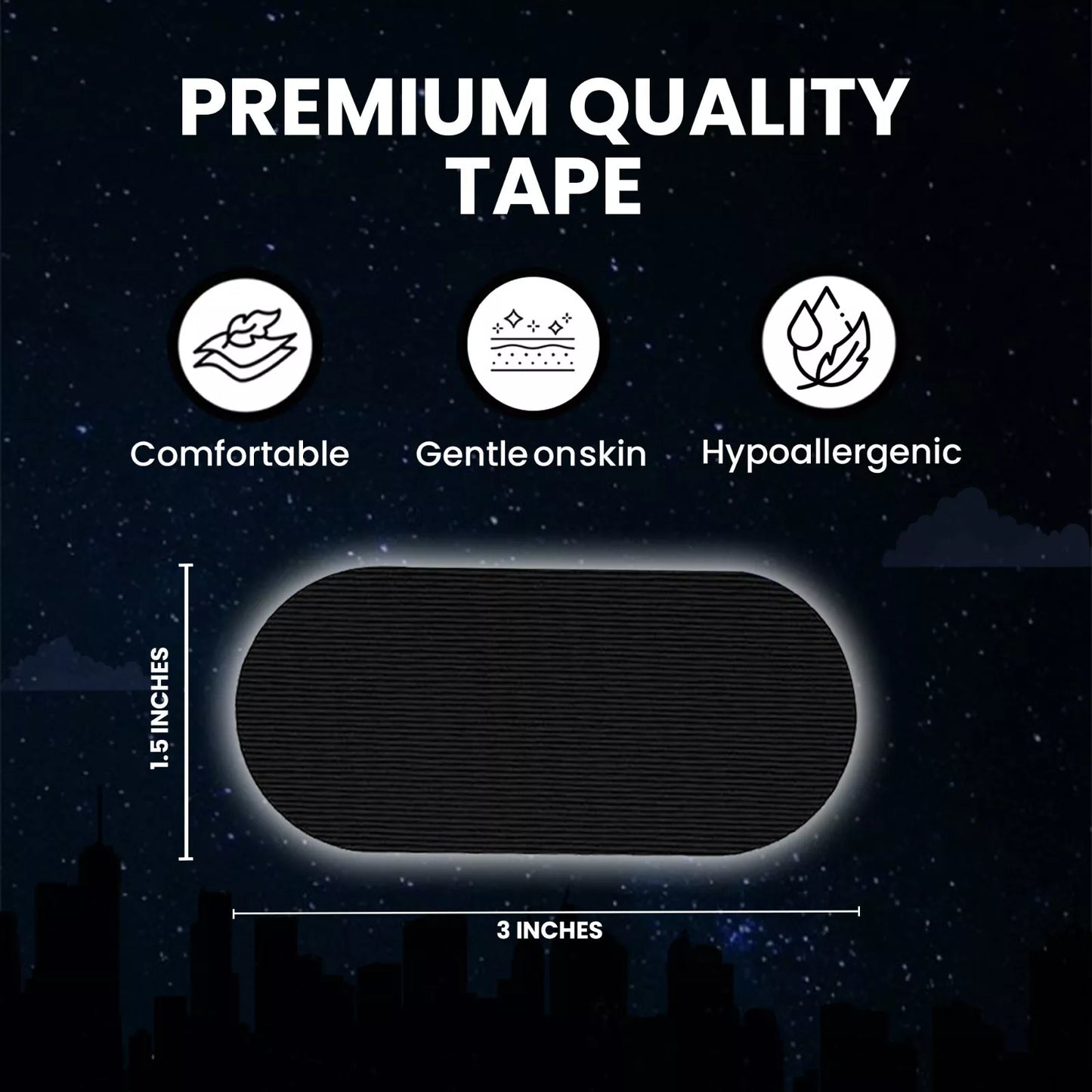 Medisupplis Anti-Snoring Mouth Tape for Sleeping (30 pcs)